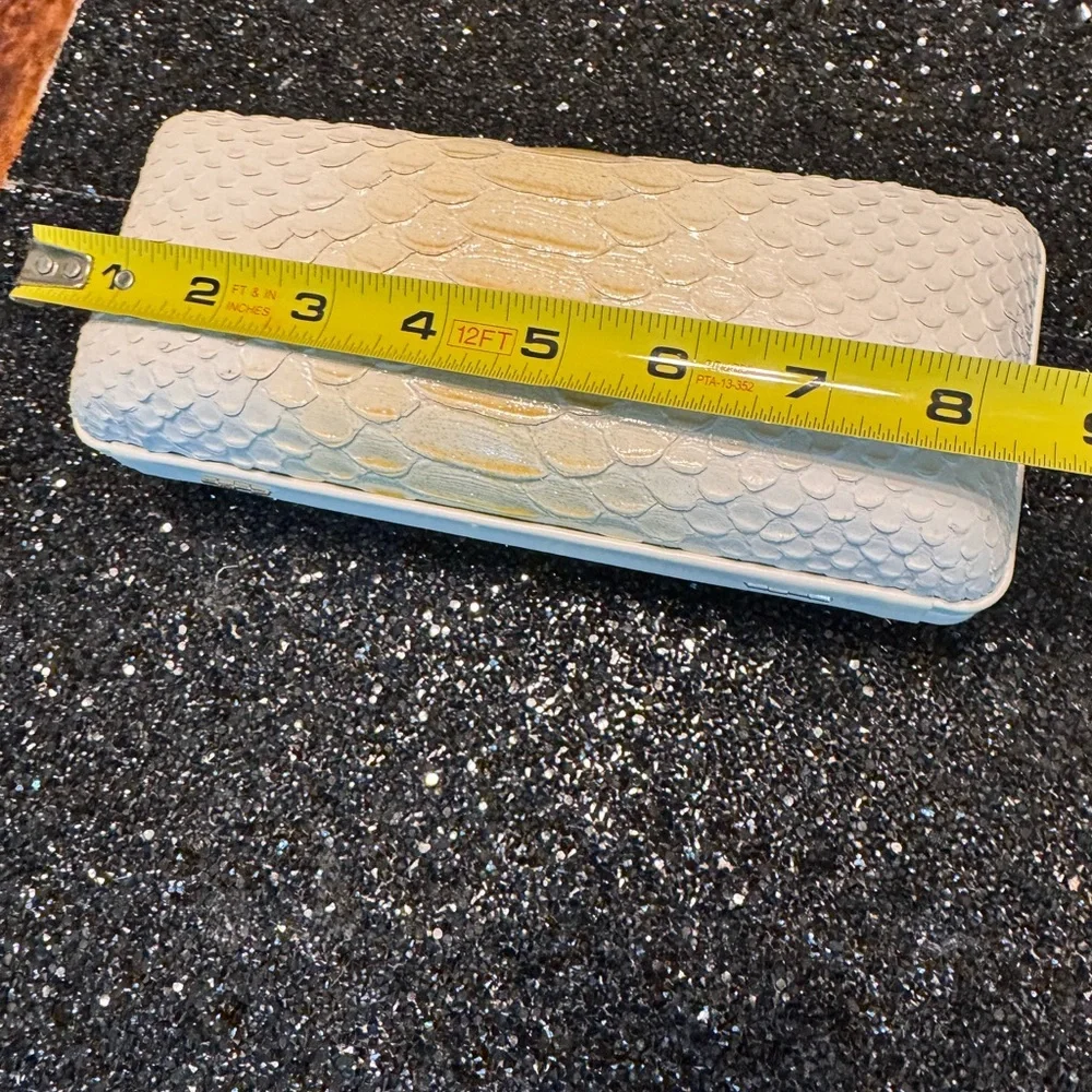 Coach Cream and Gold Textured Clutch